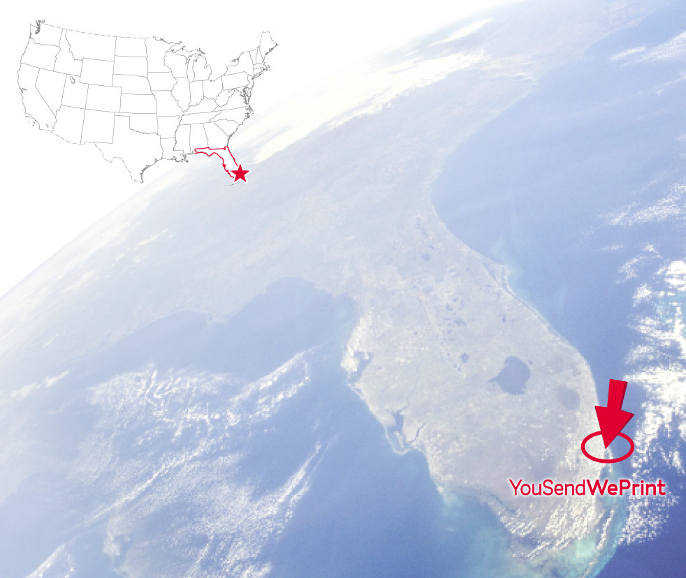 YouSendWePrint Address Map